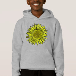 Floral Rustic Yellow Sunflower Hand getekend