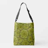 Floral Rustic Yellow Sunflower Hand getekend Crossbody Tas (Achterkant)