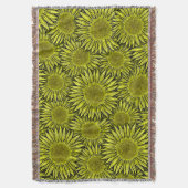 Floral Rustic Yellow Sunflower Hand getekend Deken (Voorkant Verticaal)
