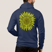 Floral Rustic Yellow Sunflower Hand getekend