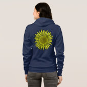 Floral Rustic Yellow Sunflower Hand getekend Hoodie (Achterkant volledig)