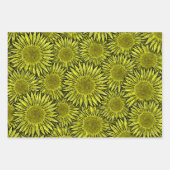Floral Rustic Yellow Sunflower Hand getekend Inpakpapier Vel (Voorkant 2)