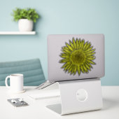 Floral Rustic Yellow Sunflower Hand getekend Sticker (Laptop op bureau)
