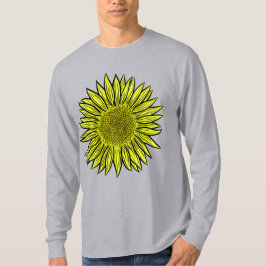 Floral Rustic Yellow Sunflower Hand getekend T-shirt
