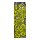 Floral Rustic Yellow Sunflower Hand getekend Thermosbeker (Achterkant)