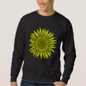 Floral Rustic Yellow Sunflower Hand getekend Trui (Voorkant)