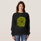 Floral Rustic Yellow Sunflower Hand getekend Trui (Voorkant volledig)