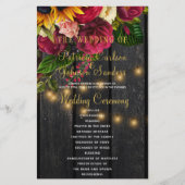 Floral rustige houten gouden lampen bruiloft cerem (Voorkant)