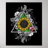 Floral Sacred Geometry Poster (Voorkant)