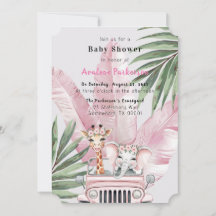 Floral Safari Adventure Girl Baby shower