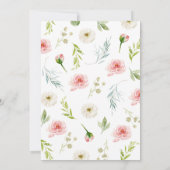 Floral Safari Animals Birthday Party Kaart (Achterkant)