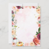 Floral Safari Animals Herfst Pompoen Baby shower Kaart (Achterkant)