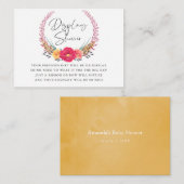 Floral Safari Baby shower Display Shower Informatiekaartje (Voorkant / Achterkant)