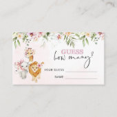 Floral Safari bedenkt hoeveel scheurtjes Informatiekaartje (Voorkant)