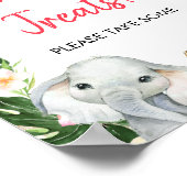 Floral Safari Birthday Party Sign Poster (Hoek)