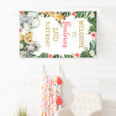 Floral Safari Birthday Welcome Banner (Insitu)