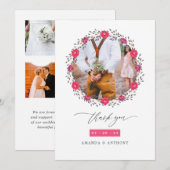 Floral Safari Bruiloft Bedankkaart (Voorkant / Achterkant)