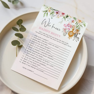 Floral Safari Dieren die het beste pappa-spel kenn