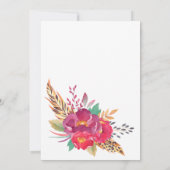 Floral Safari Foto Zwangerschap Aankondiging Kaart (Achterkant)