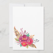 Floral Safari trouwfoto Bedankkaart (Achterkant)