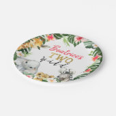Floral Safari Two Wild Second Birthday Paper Bord (Gekanteld)