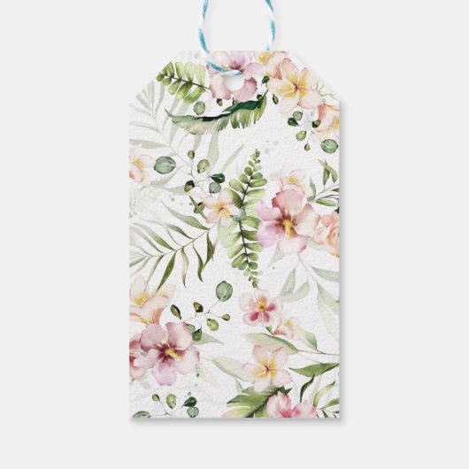 Floral Safari verjaardagdank u label Cadeaulabel (Achterkant)