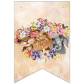 Floral Safari wild one baby shower gold Vlaggetjes (Tweede vlag)