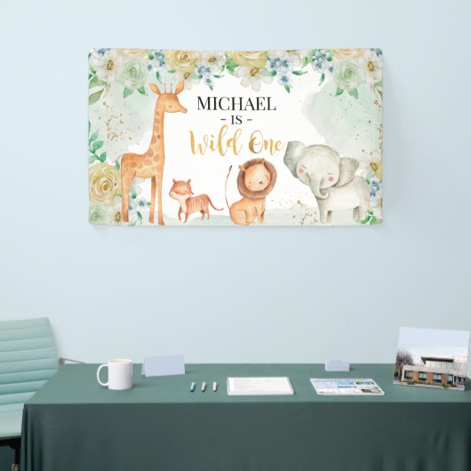 Floral Safari Wild One Banner (Beurs)