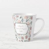 Floral Sage Blush Pink Wildflower Funny Message Latte Mok (Rechts)