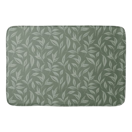 Floral Sage Green Badmat (Voorkant)