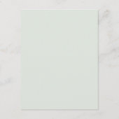Floral Sage Green Blush Greenery Elegant Informatiekaartje (Achterkant)