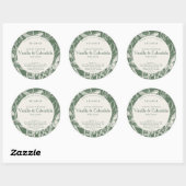 Floral Sage Green Botanical Ingredients Product Ronde Sticker (Vel)