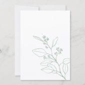 Floral Sage Green Bridal Shower Kaart (Achterkant)