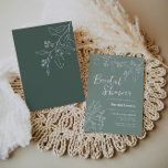 Floral Sage Green Bridal Shower Kaart<br><div class="desc">Deze brutale doucheuitnodiging wordt gekenmerkt door boho stijl,  bloemkleur,  en sage groene kleuren,  met een mix van verschillende doopvontstijlen,  vaak in verschillende grootte,  om een unieke,  eclectische blik te creëer die deze uitnodigingen tot een natuurlijke esthesie maakt.</div>