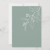 Floral Sage Green Bridal Shower Kaart (Achterkant)