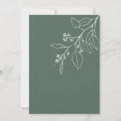 Floral Sage Green Bridal Shower Kaart (Achterkant)