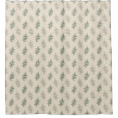 Floral Sage Green Douchegordijn (Voorkant)