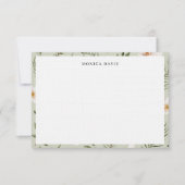  Floral Sage Green Gold Botanical Patroon Bedankkaart (Voorkant)
