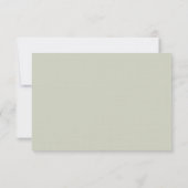  Floral Sage Green Gold Botanical Patroon Bedankkaart (Achterkant)