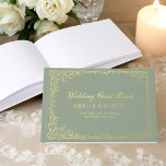 Floral Sage Green Gold Vintage Wedding Gastenboek<br><div class="desc">Leg herinneringen vast in tijdloze elegantie met ons Victoriaans Floral Wedding Folie Guest Book. Met ingewikkelde bloemige design en luxe folie accenten straalt dit gastenboek klassieke charme en sophisticatie uit. Perfect voor het bewaren van oprechte berichten van uw dierbaren, het combineert oude wereld schoonheid met modern vakmanschap. De hoogwaardige materialen...</div>