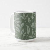 Floral Sage Green Koffiemok (Voorkant links)