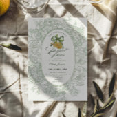 Floral Sage Green Perfect Pair Pear Vrijgezellenfe Kaart