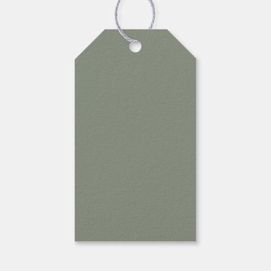 Floral Sage Green Wedding Bedankt Cadeaulabel (Achterkant)