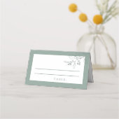 Floral Sage Green Wedding Place Cards Plaatskaartje (Voorkant)