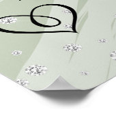  Floral Sage Green Wedding Welkom Poster (Hoek)