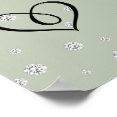  Floral Sage Green Wedding Welkom Poster (Hoek)