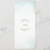 Floral Sage Greenery Eucalyptus Monogram Weddensch Menu (Achterkant)