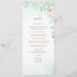 Floral Sage Greenery Eucalyptus Monogram Weddensch Menu
