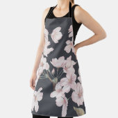 Floral sakura, donkergrijs, naadloos patroon. schort (Insitu)