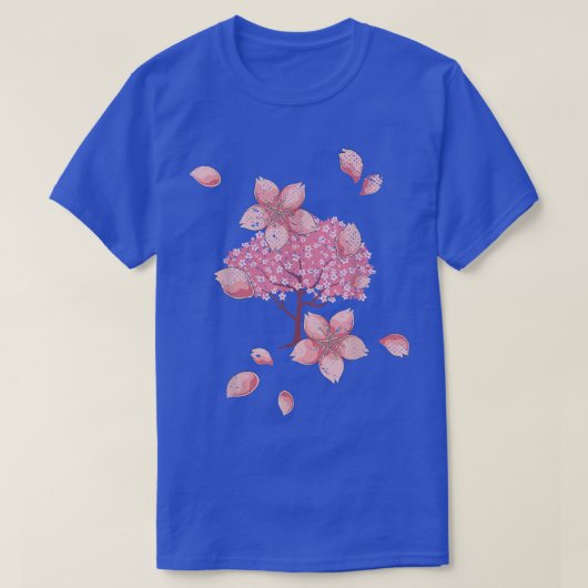 Floral Sakura Japans strijder Japan Cherry Blossom T-shirt (Design voorkant)